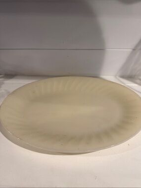 Vintage Fire King Cream Swirl Dinner Plate